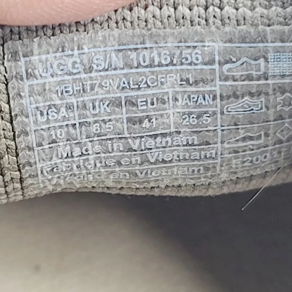 UGG Women's Khaki Sammy 1016756 Casual Mesh‎ Slip-On Sneaker Size 10